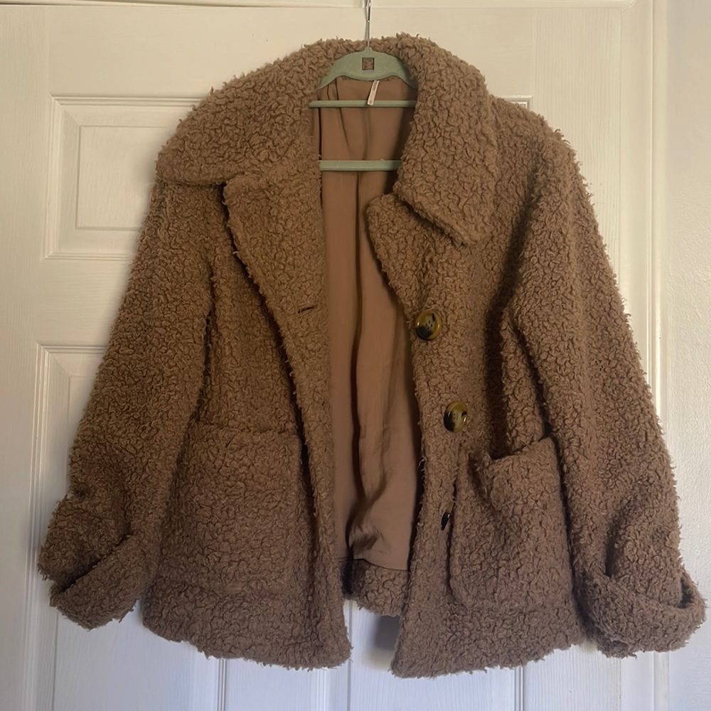 Free People Oversized Teddy Jacket